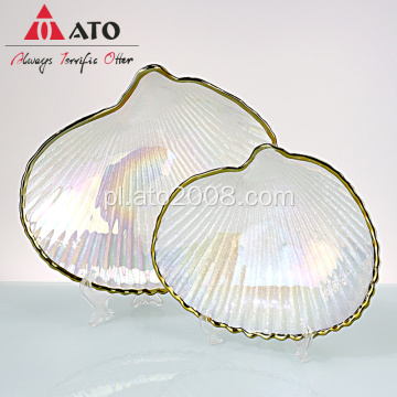 Dekoracyjna szklana talerz w kształcie skorupy ATO